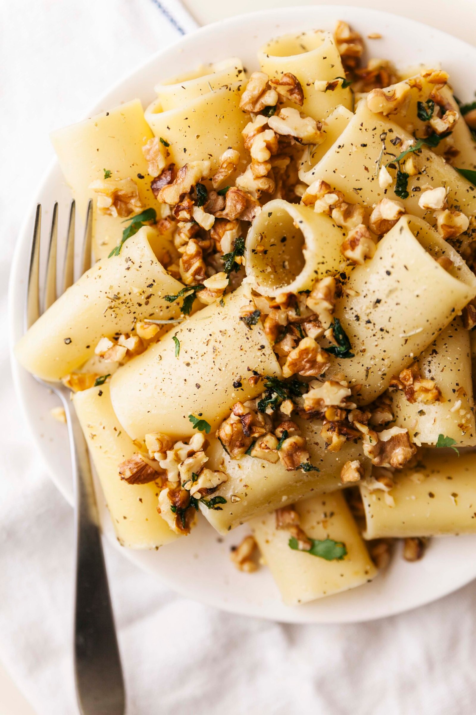 Herbed Brown Butter Rigatoni with Toasted Walnuts