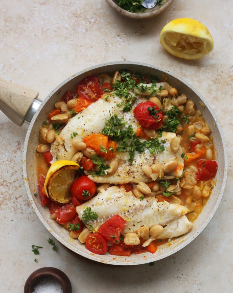 Mediterranean-Style Pan-Seared Halibut