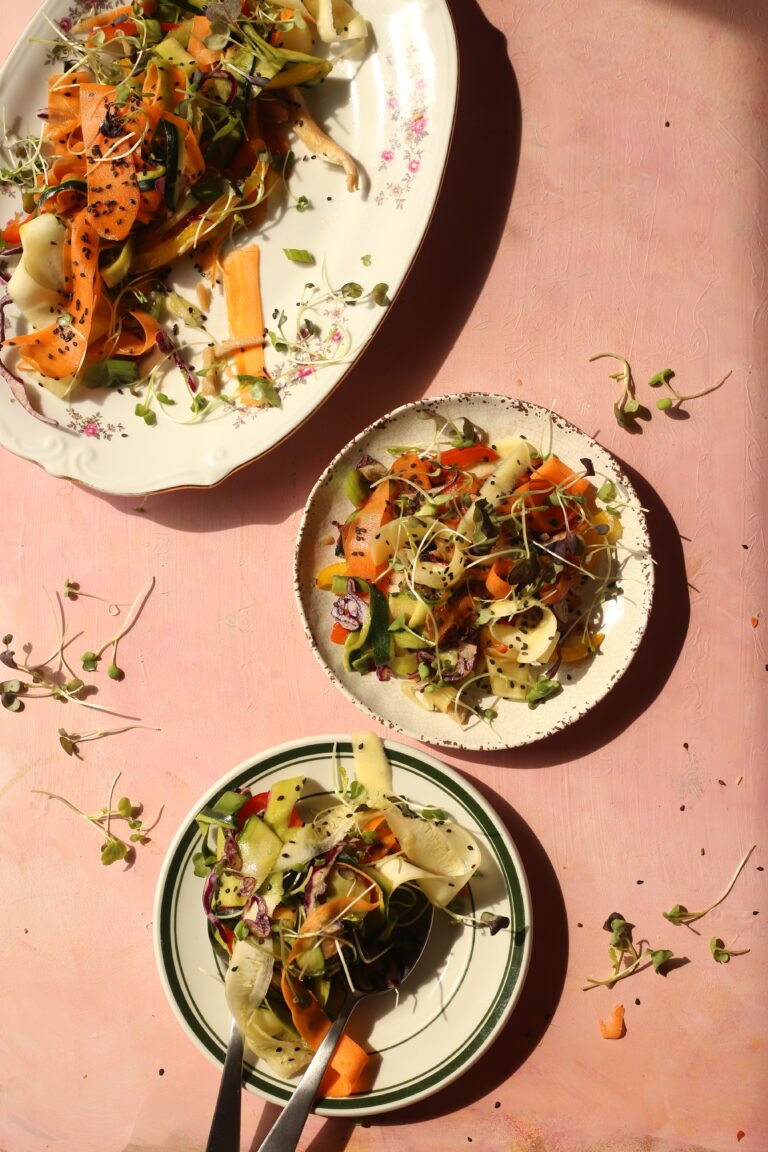 Rainbow Pad Thai-Inspired Veggie Salad