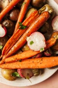 Roasted Spring Vegetables with Potatoes, Radish & Carrots
