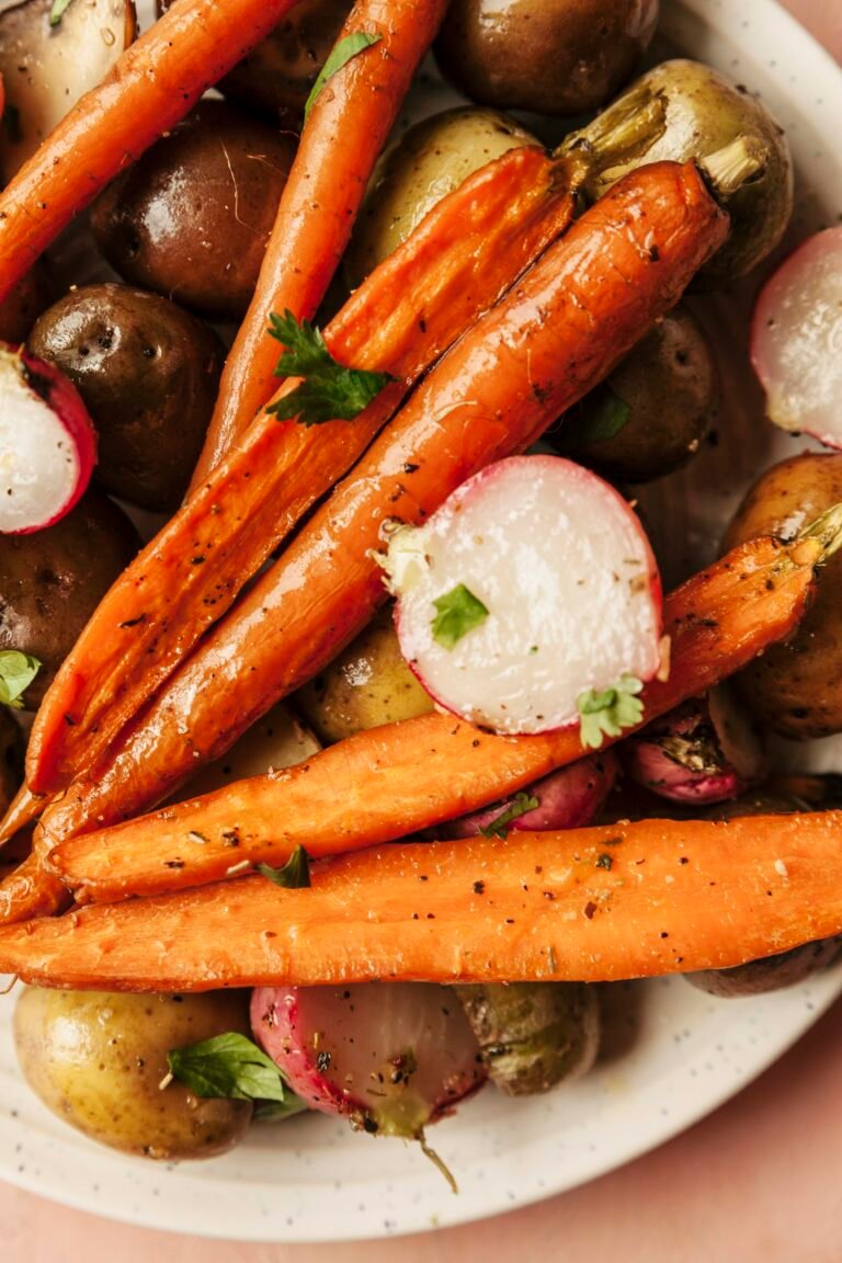 Roasted Spring Vegetables with Potatoes, Radish & Carrots