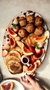 Easy Continental Breakfast Platter with Protein Pancakes
