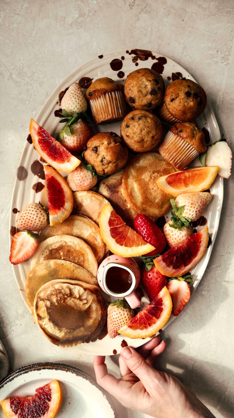 Easy Continental Breakfast Platter with Protein Pancakes