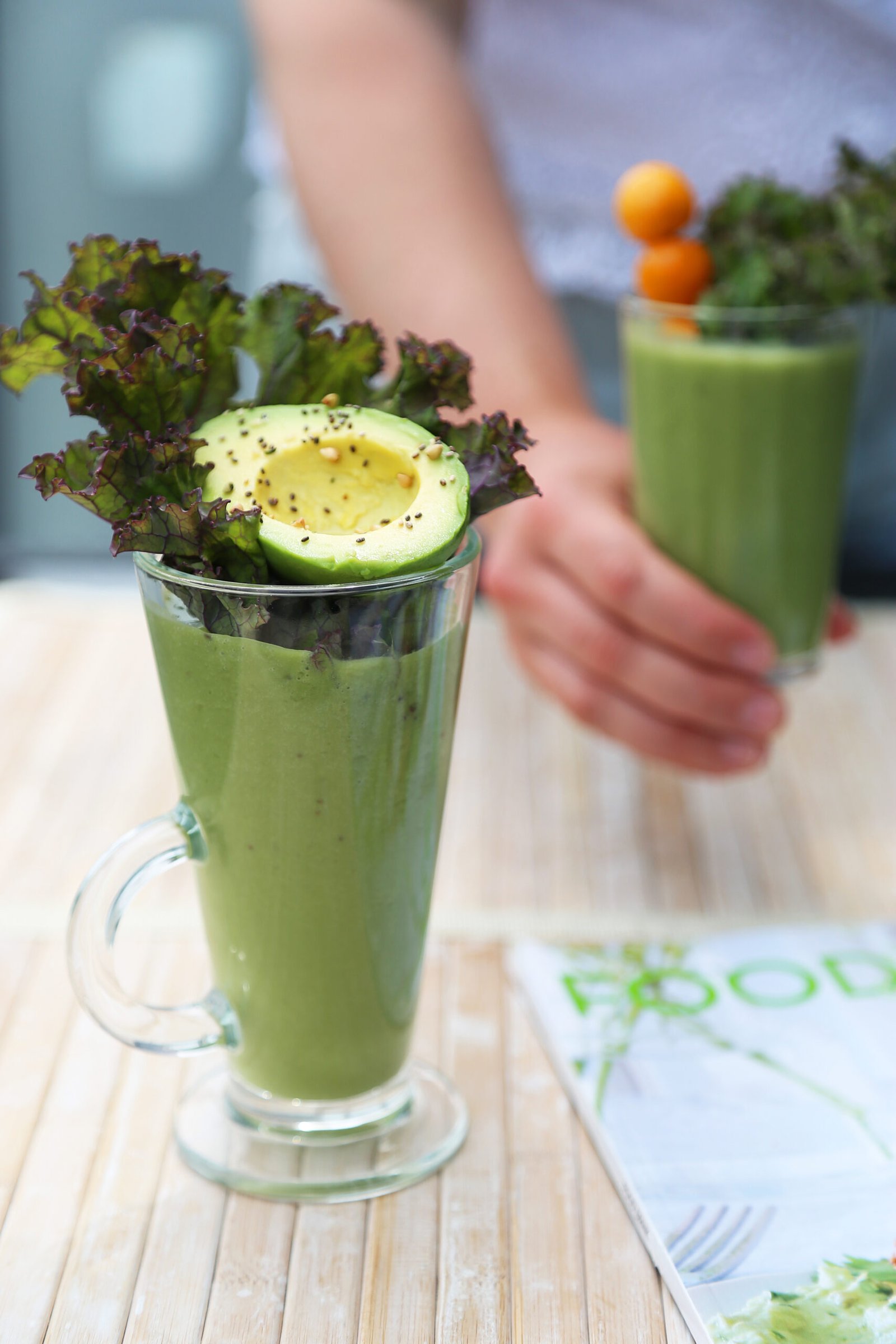 Piña Colada Smoothie with Kale & Rosewater