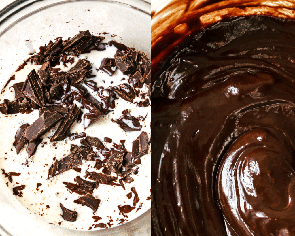 Making chocolate ganache